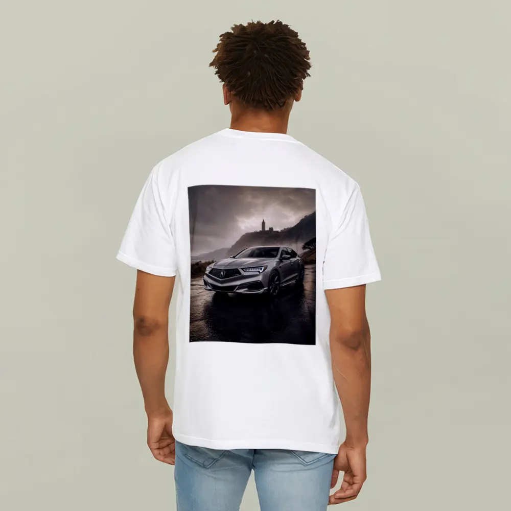 Acura TLX Silver Sedan Stormy Coastal Setting – T-Shirts