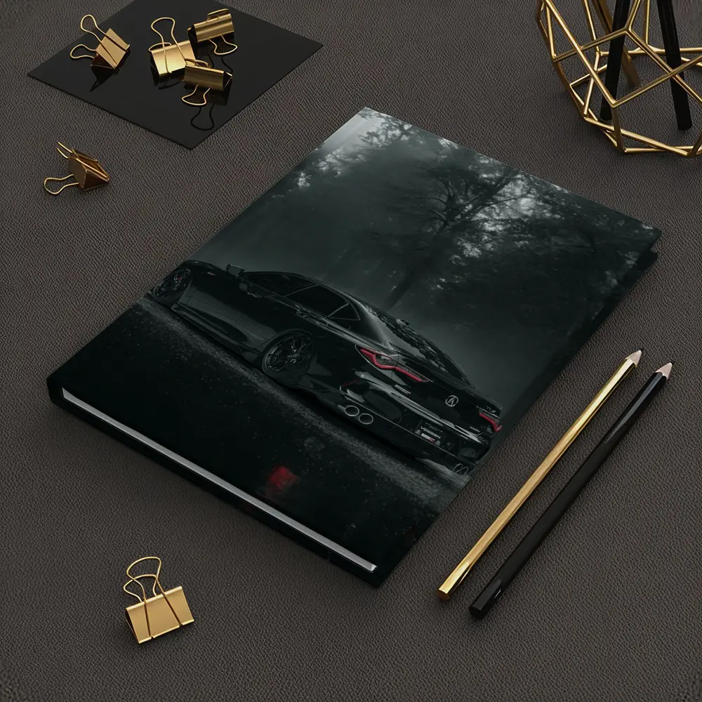 Acura TLX Black Sedan Foggy Forest Night – Notebooks