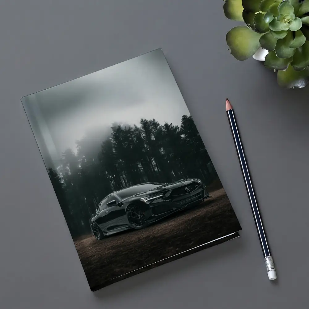 Acura TLX Black Sedan Foggy Forest – Notebooks