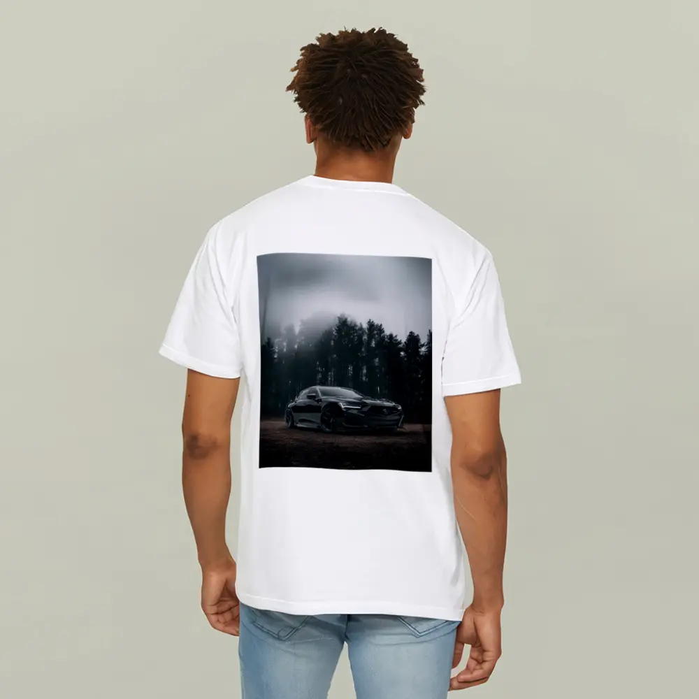 Acura TLX Black Sedan Foggy Forest – T-Shirts
