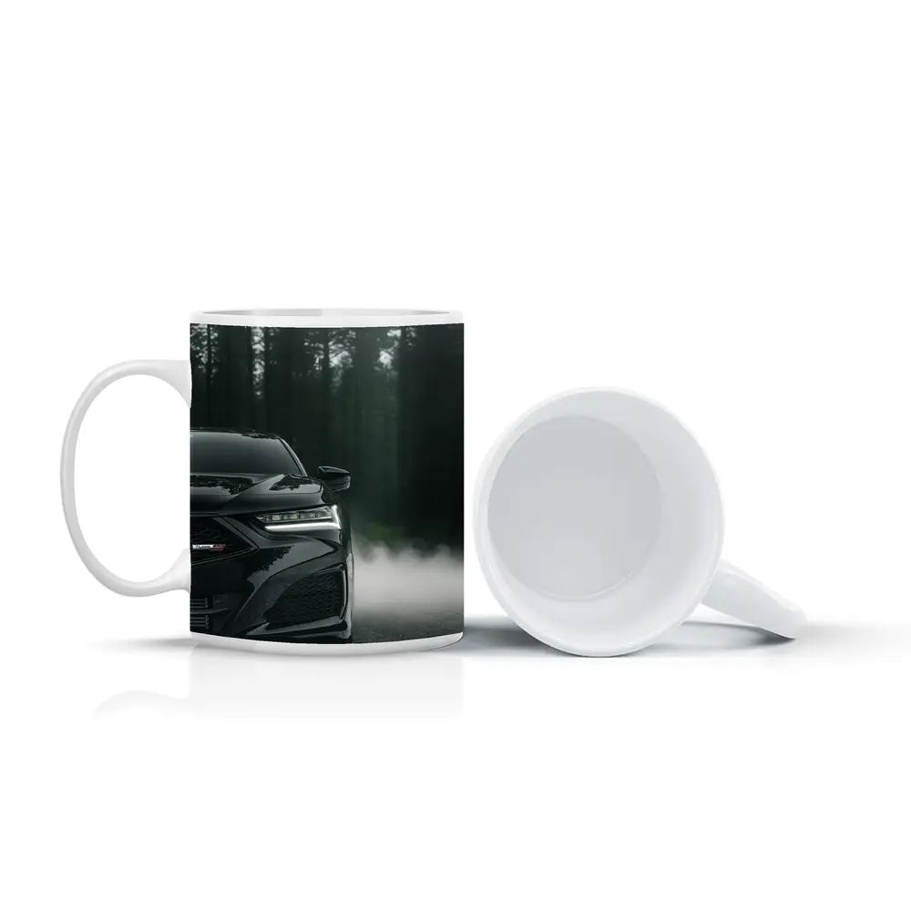 Acura TLX Black Front Misty Forest Road – Mugs