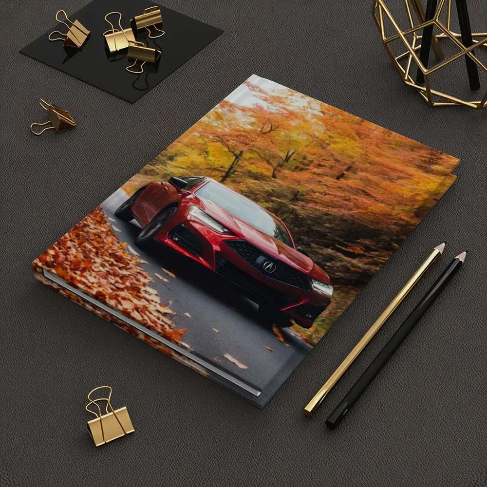 Acura TLX Red Sedan Autumn Forest Road – Notebooks