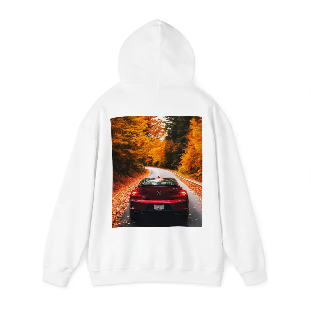 Acura TLX Red Car Autumn Forest Road – Hoodies