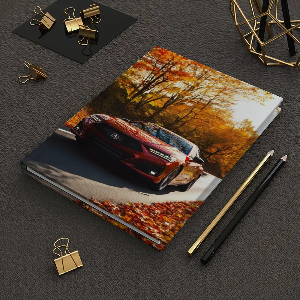 Acura TLX Red Sedan Autumn Forest Road – Notebooks