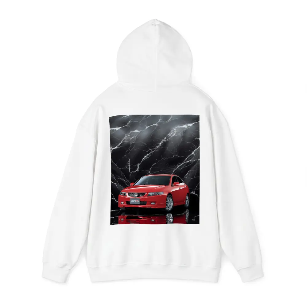 Acura TSX Red Car Black Marble Background – Hoodies