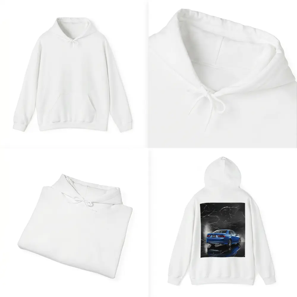 Acura TSX Blue Car Black Marble Background – Hoodies