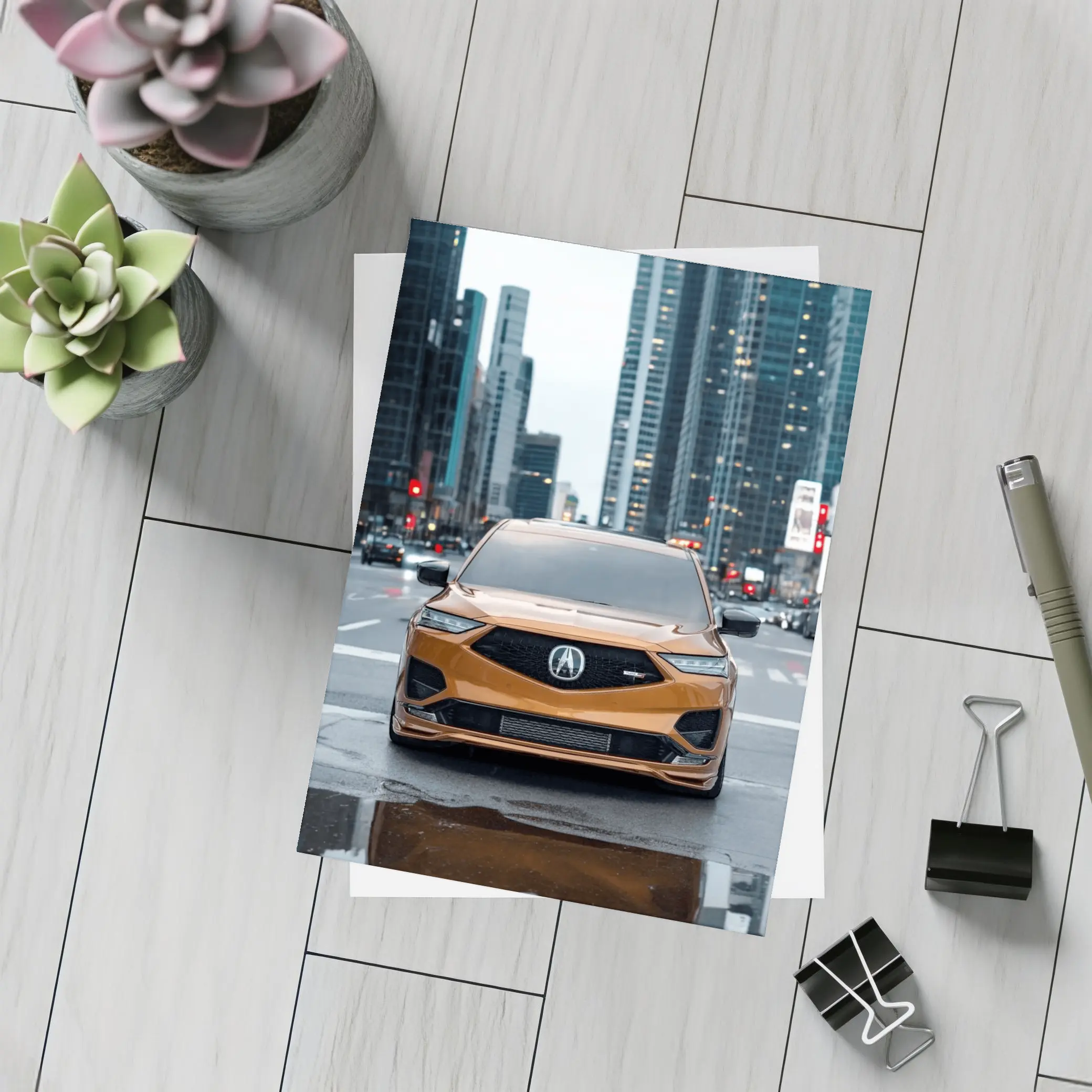 Acura MDX Type S City Street Front View – Postcards