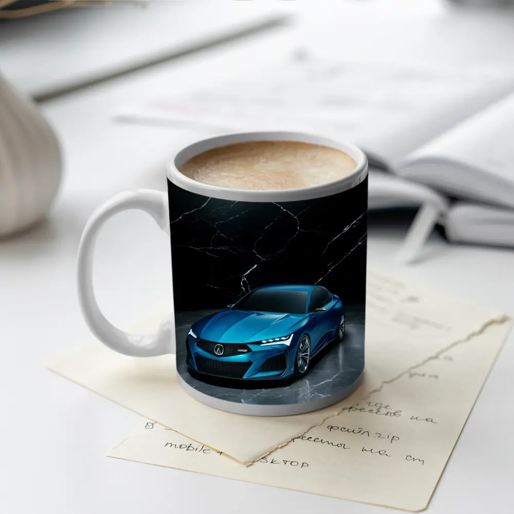 Acura Type S Concept Blue Marble Background – Mugs