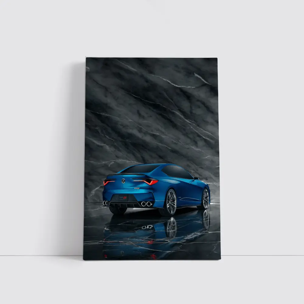 Acura Type S Concept Blue Marble Background – Wall Art