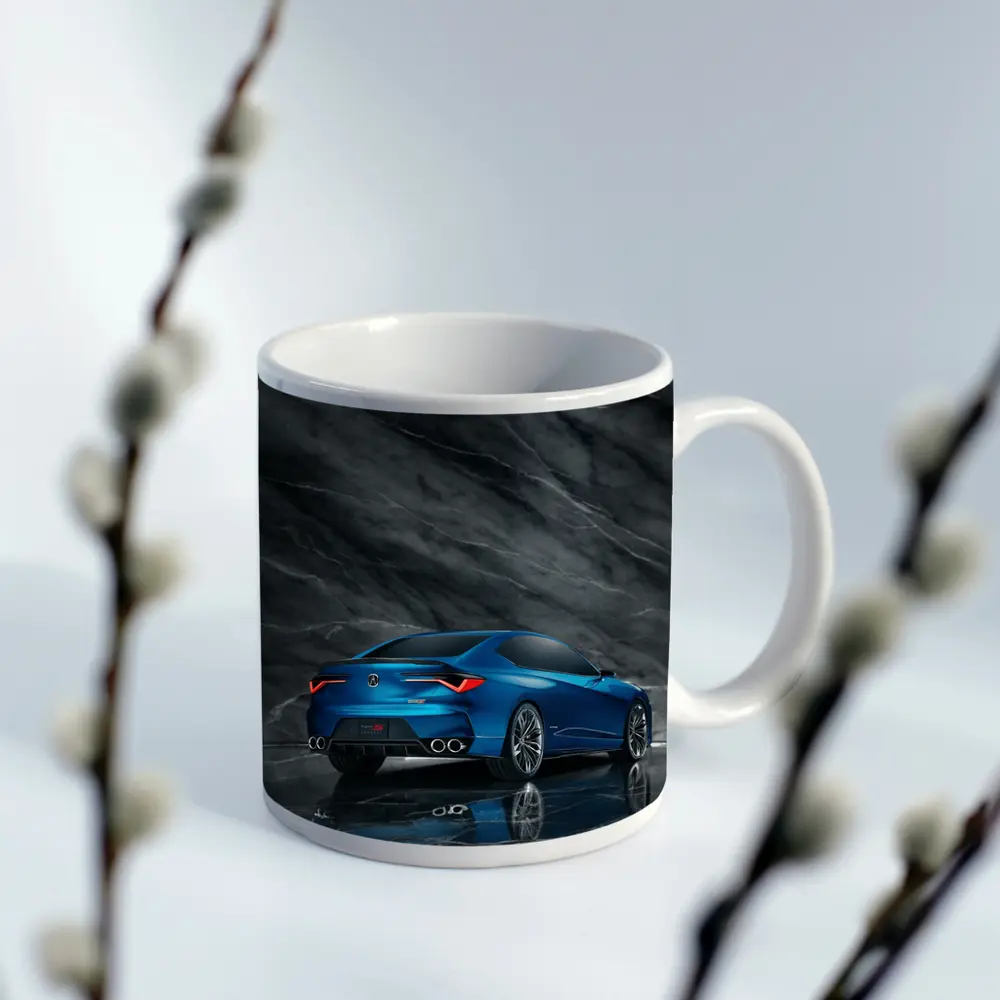 Acura Type S Concept Blue Marble Background – Mugs