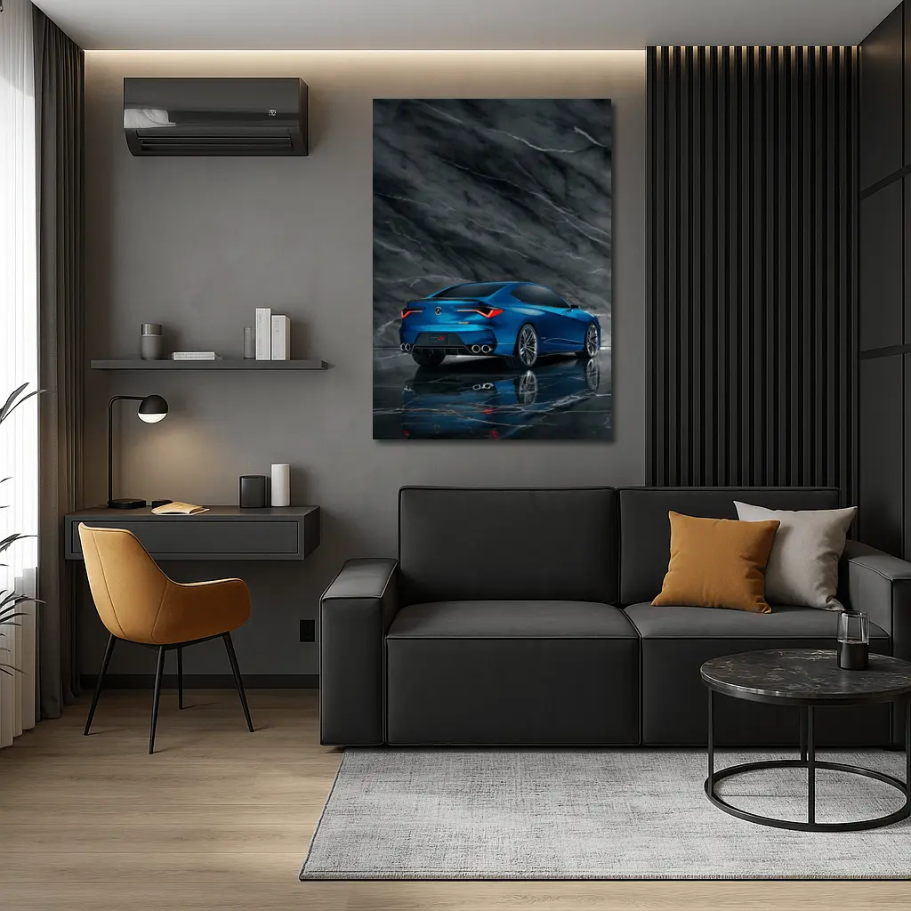 Acura Type S Concept Blue Marble Background – Wall Art