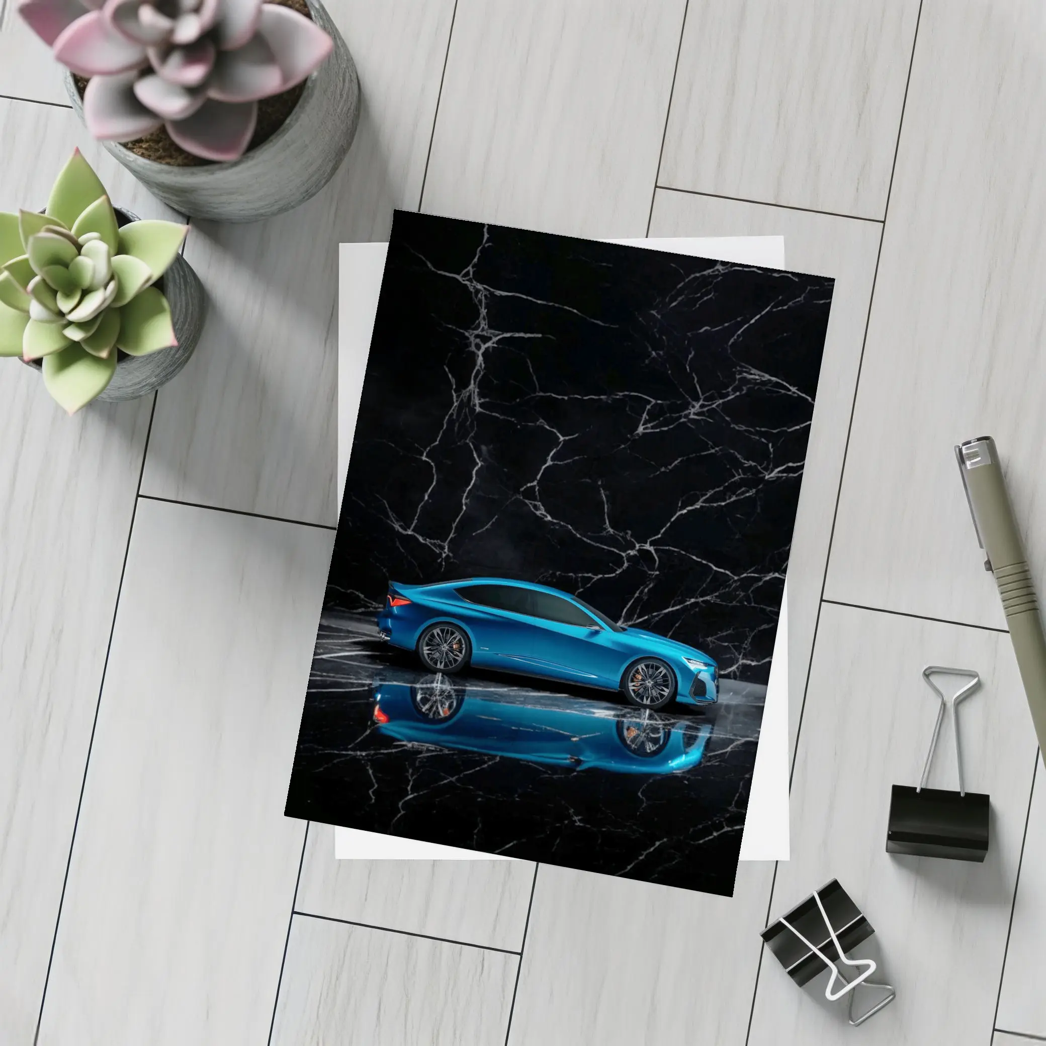 Acura TLX Type S Blue Marble Studio – Postcards