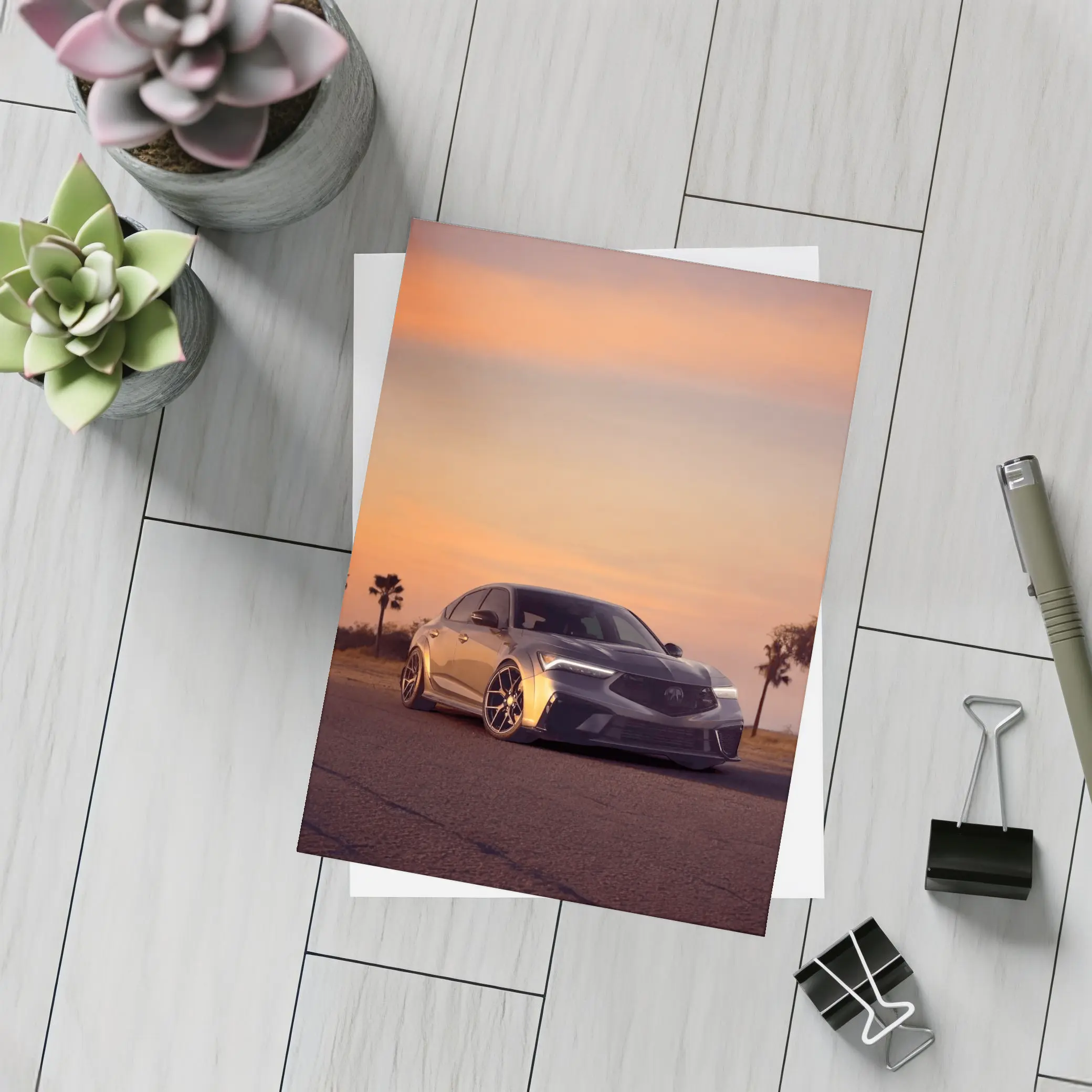 Acura Integra Type S Sunset Sky – Postcards