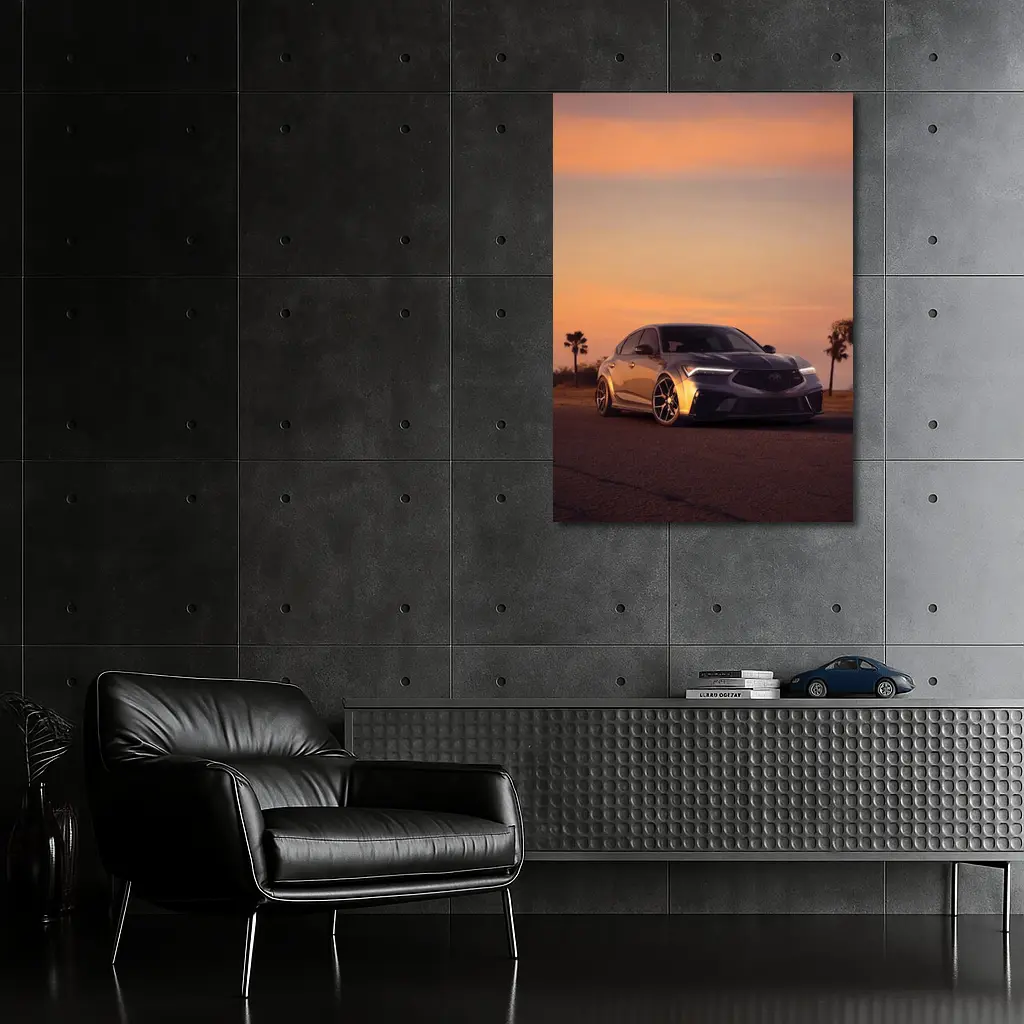 Acura Integra Type S Sunset Sky – Wall Art