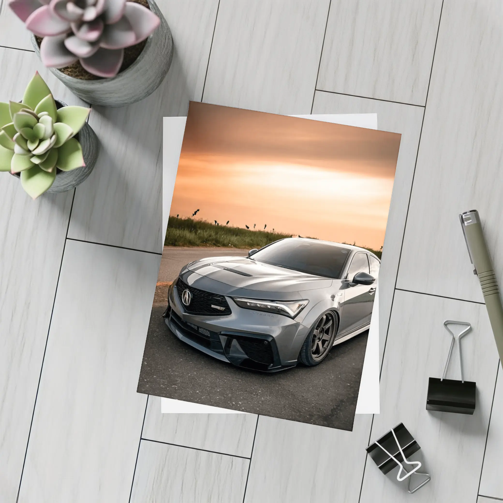 Acura TLX Type S Gray Sunset Sky – Postcards