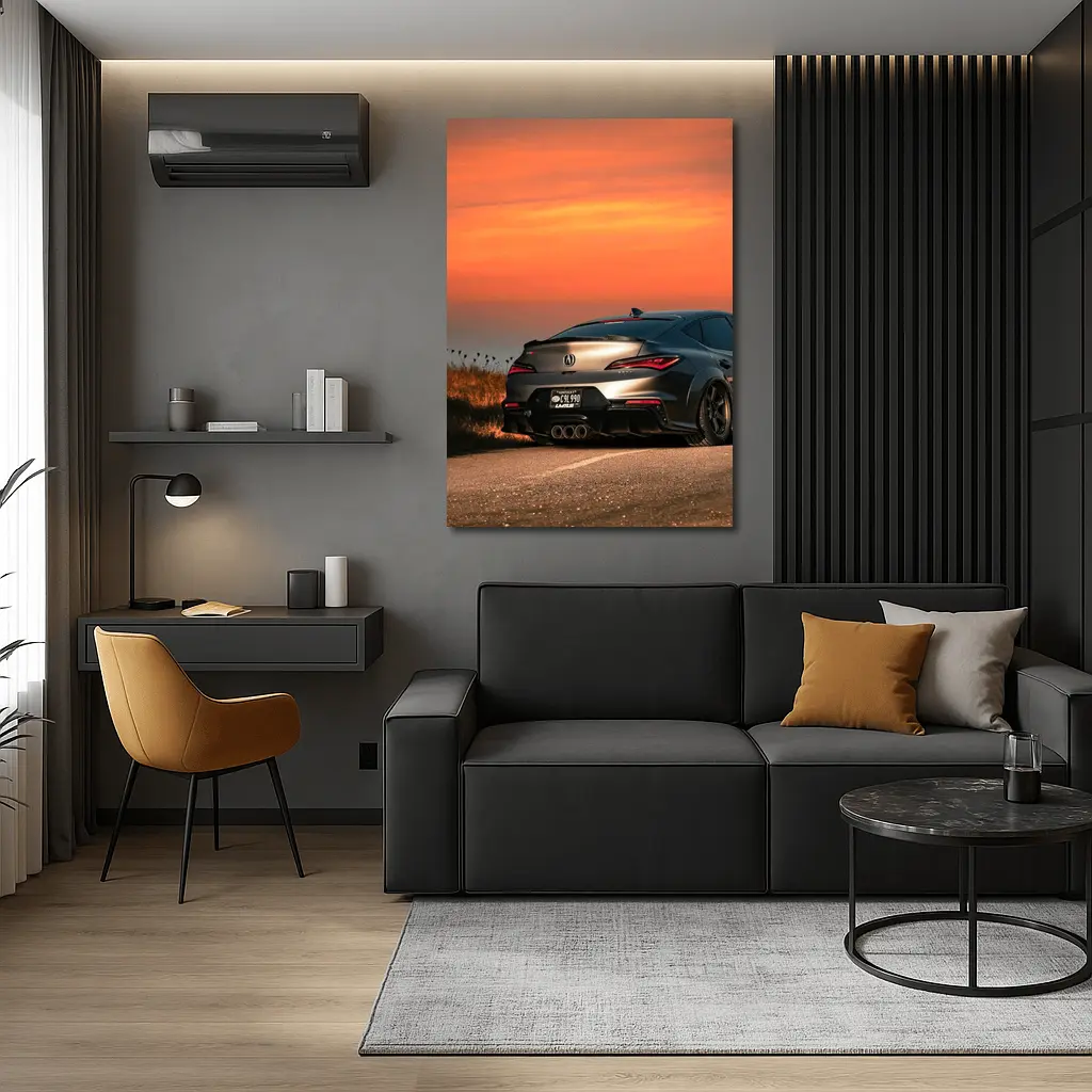 Acura Integra Type S Fiery Sunset Sky – Wall Art