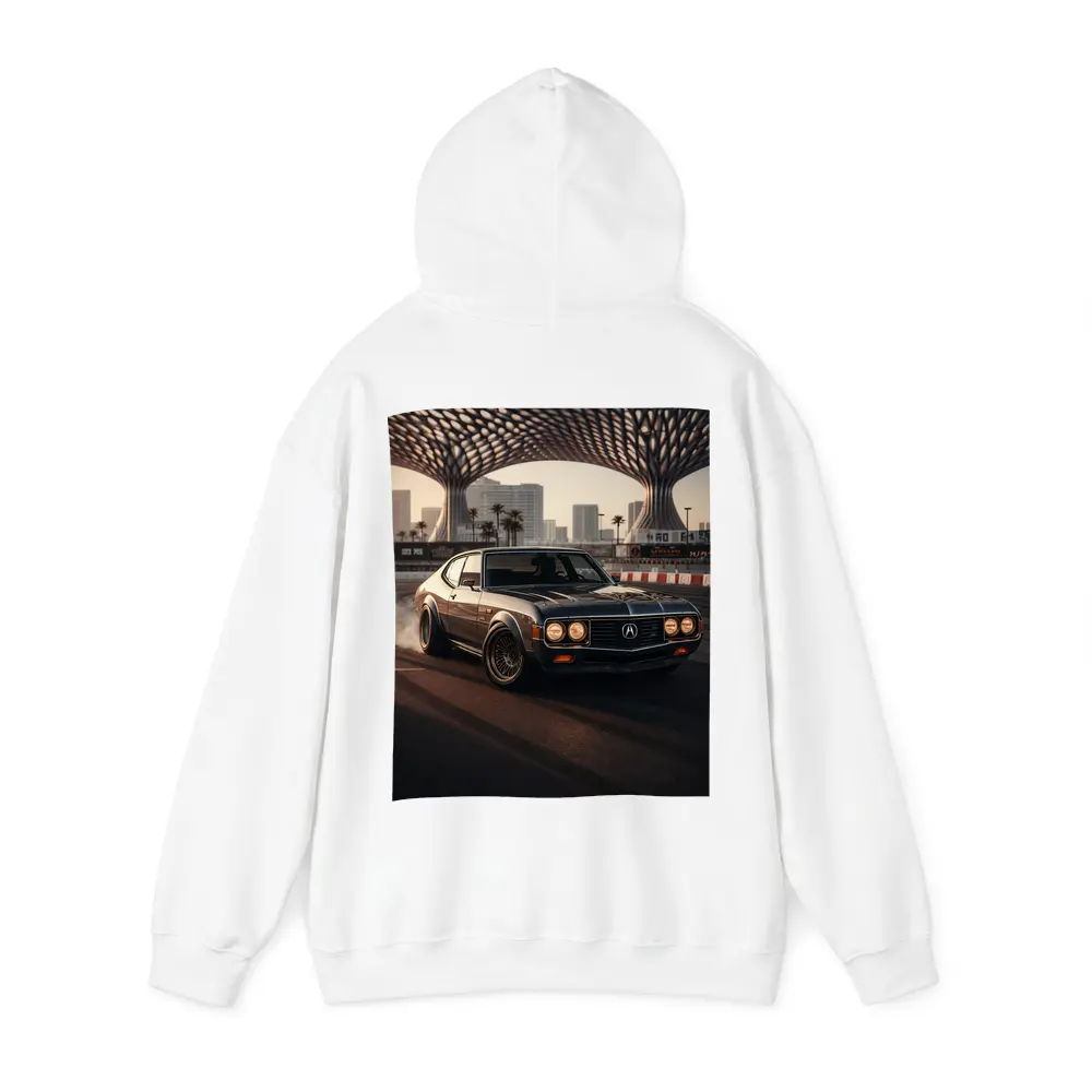 Acura Classic Coupe Drifting City Backdrop – Hoodies