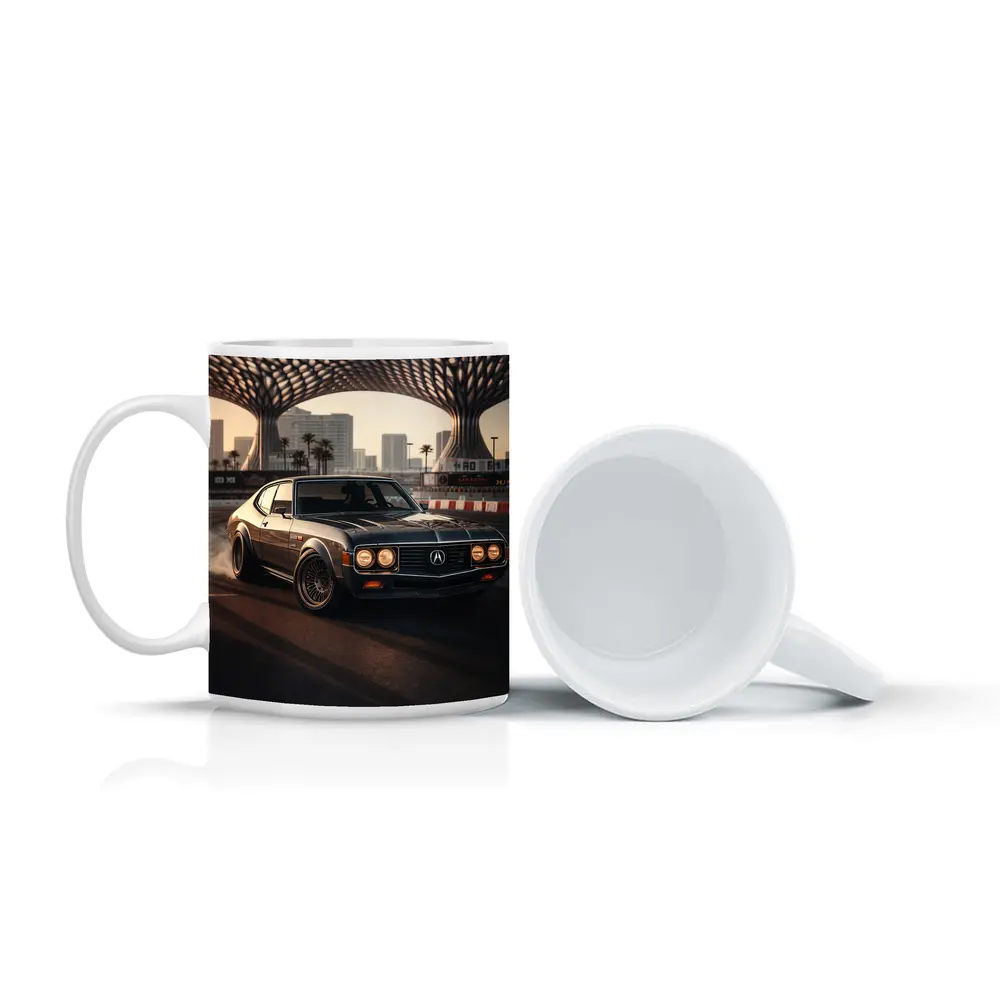 Acura Classic Coupe Drifting City Backdrop – Mugs
