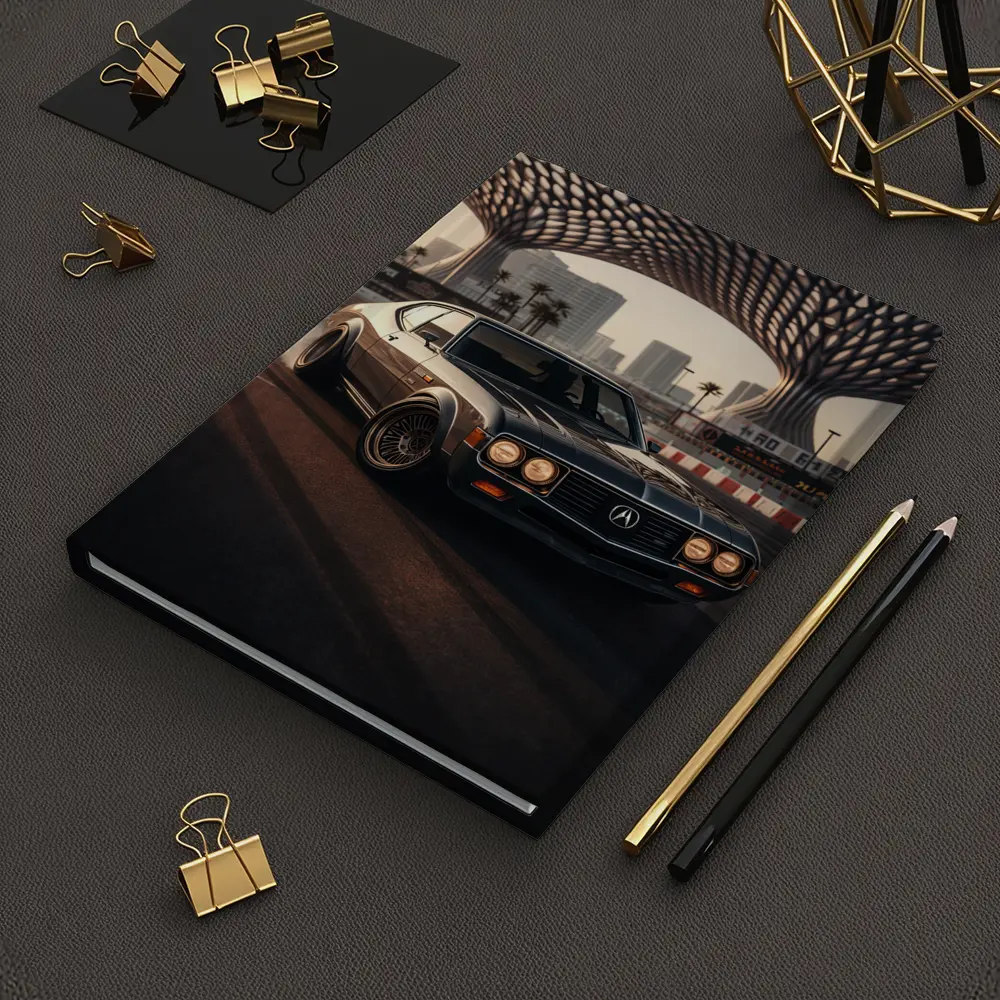 Acura Classic Coupe Drifting City Backdrop – Notebooks