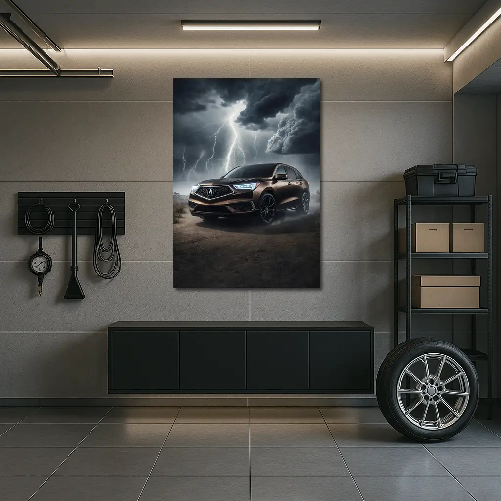 Acura MDX Storm Dark Dramatic Sky – Wall Art