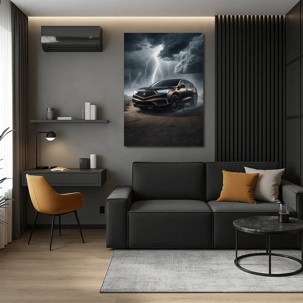 Acura MDX Storm Dark Dramatic Sky – Wall Art