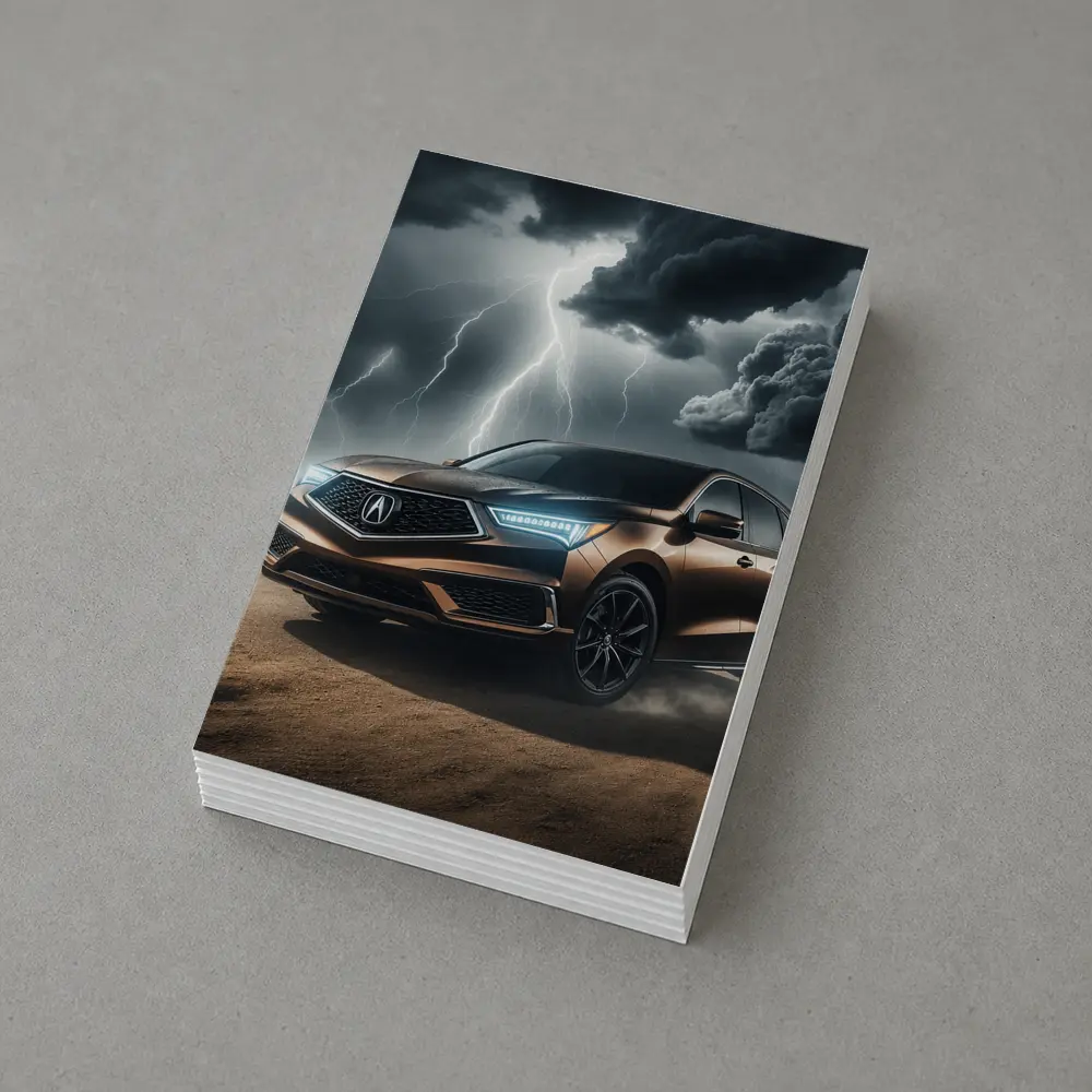 Acura MDX Storm Lightning Desert Dirt Road – Postcards