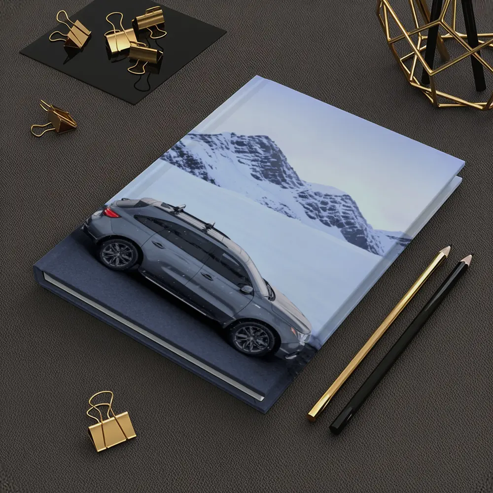 Acura MDX Gray SUV Snowy Mountain Backdrop – Notebooks