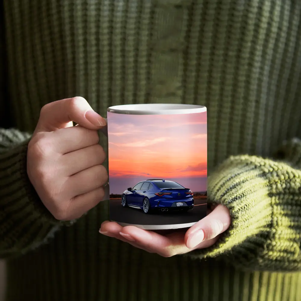 Acura TLX Blue Sedan Sunset Sky – Mugs
