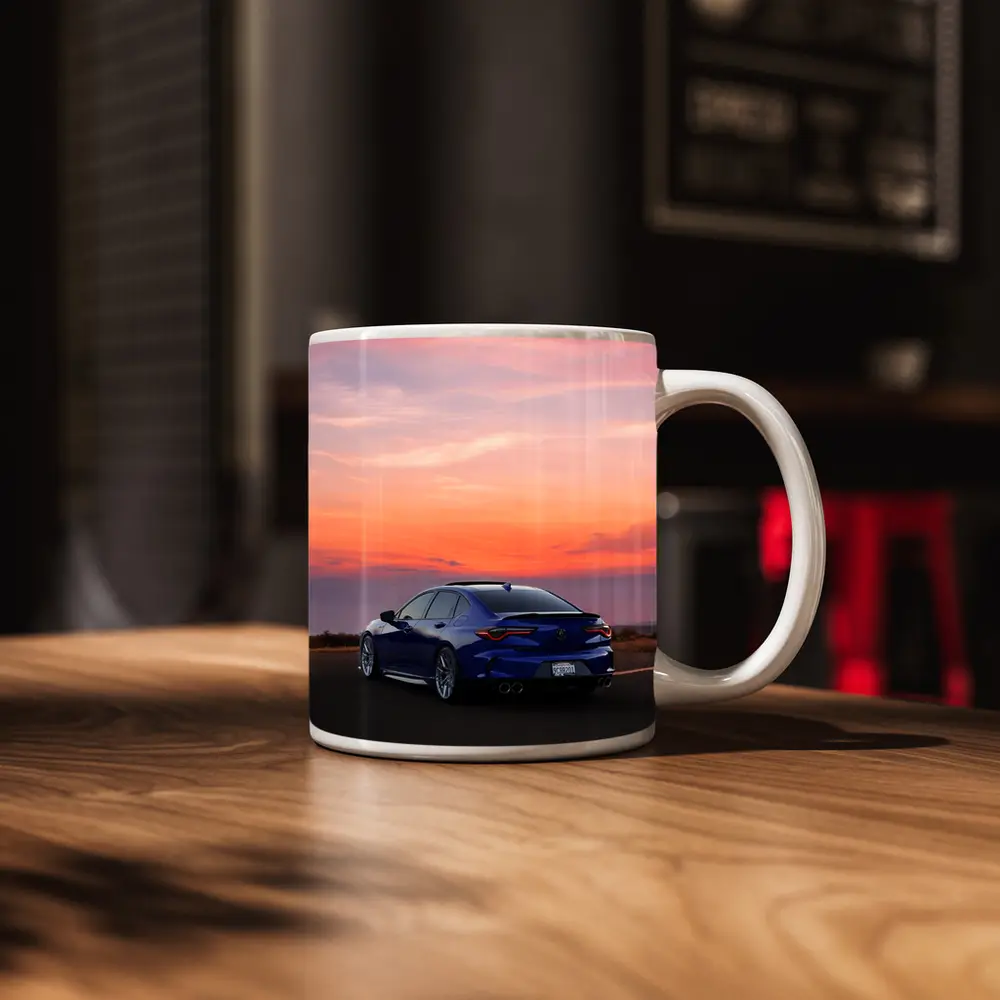 Acura TLX Blue Sedan Sunset Sky – Mugs
