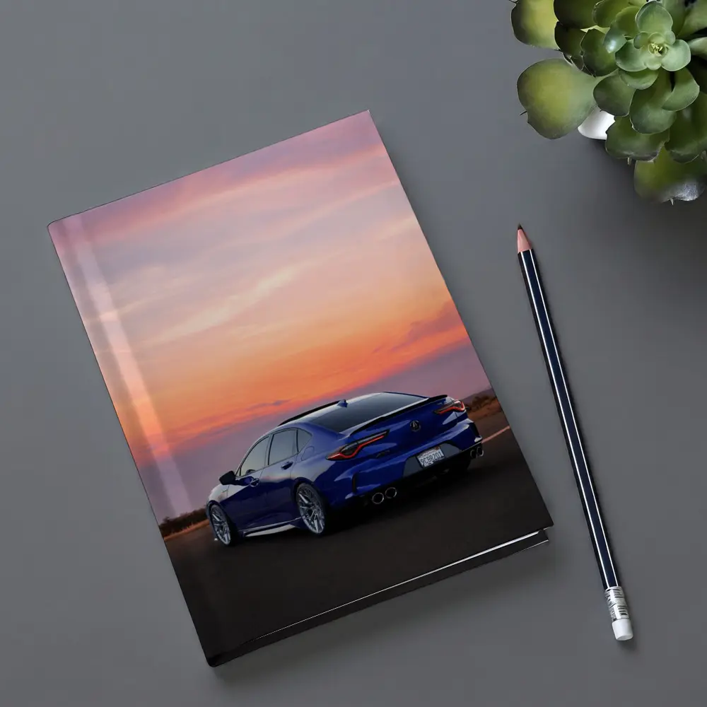 Acura TLX Blue Sedan Sunset Sky – Notebooks