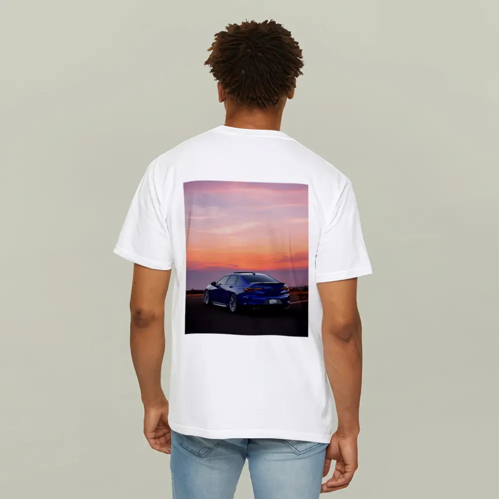 Acura TLX Blue Sedan Sunset Sky – T-Shirts