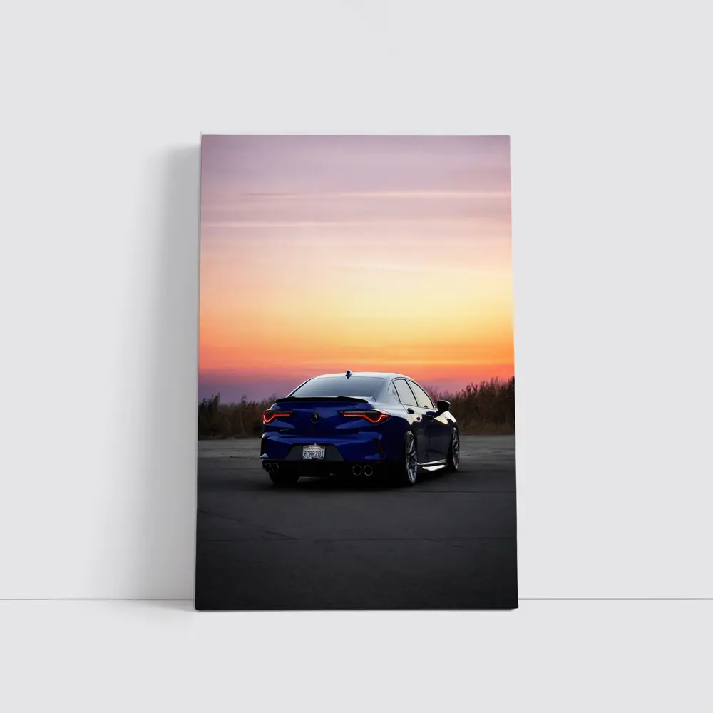 Acura TLX Blue Rear Sunset Sky – Wall Art