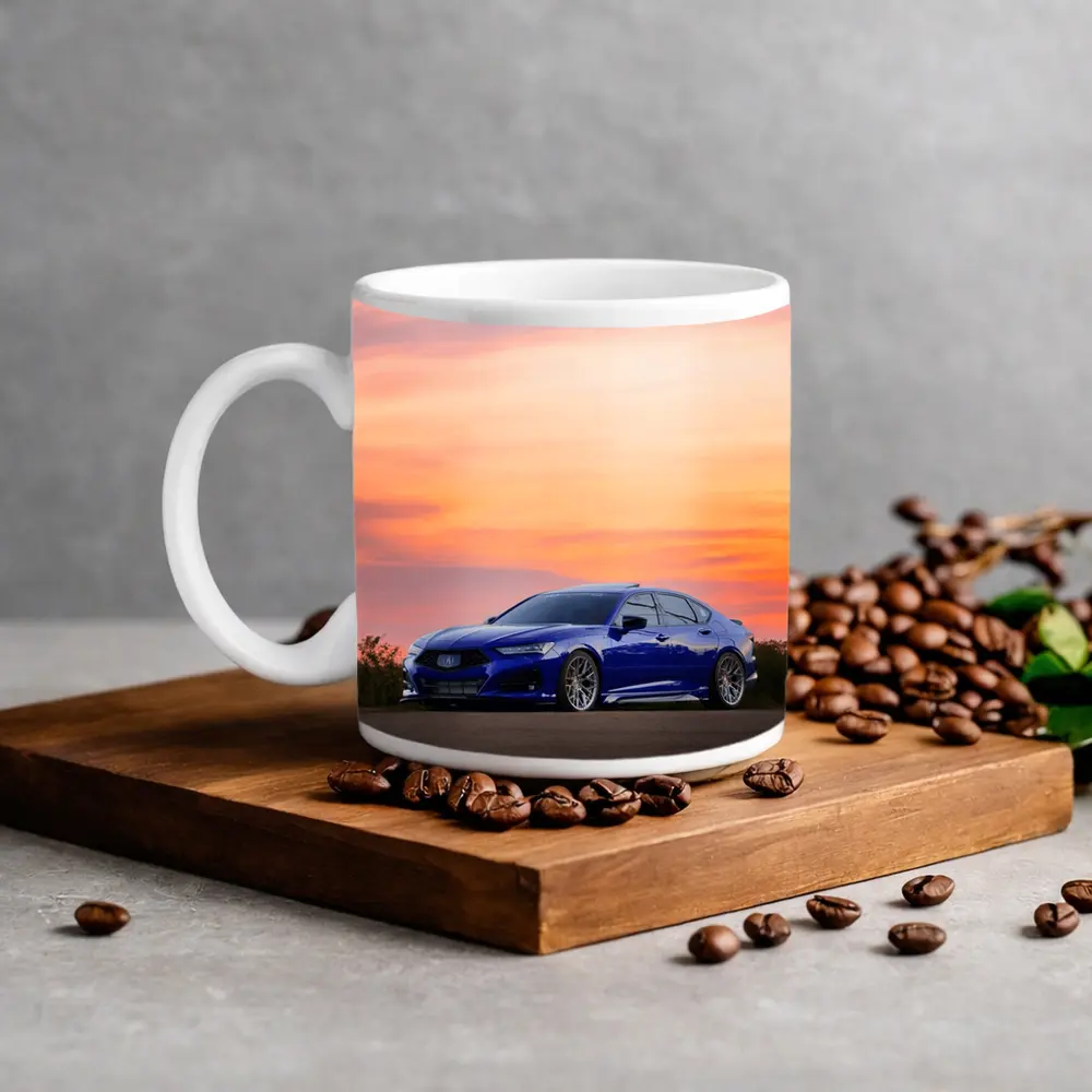 Acura TLX Blue Sedan Sunset Sky – Mugs