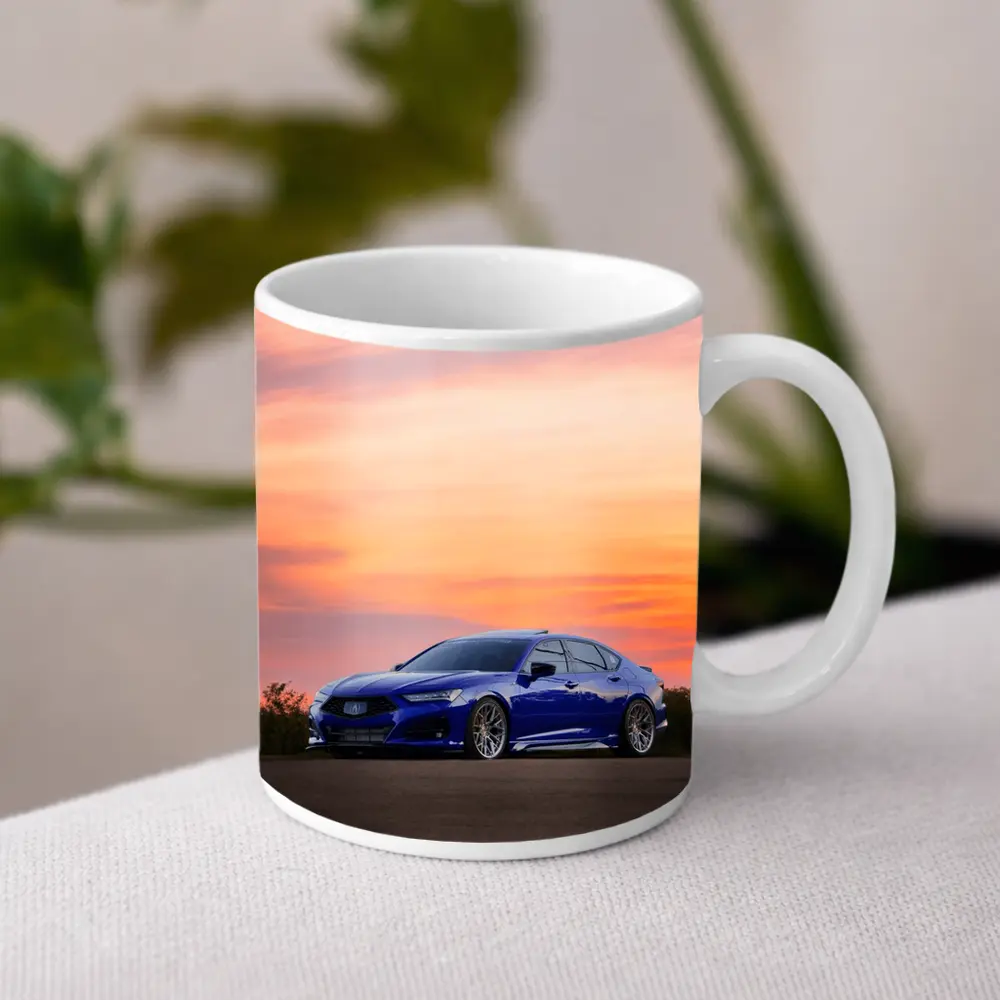 Acura TLX Blue Sedan Sunset Sky – Mugs