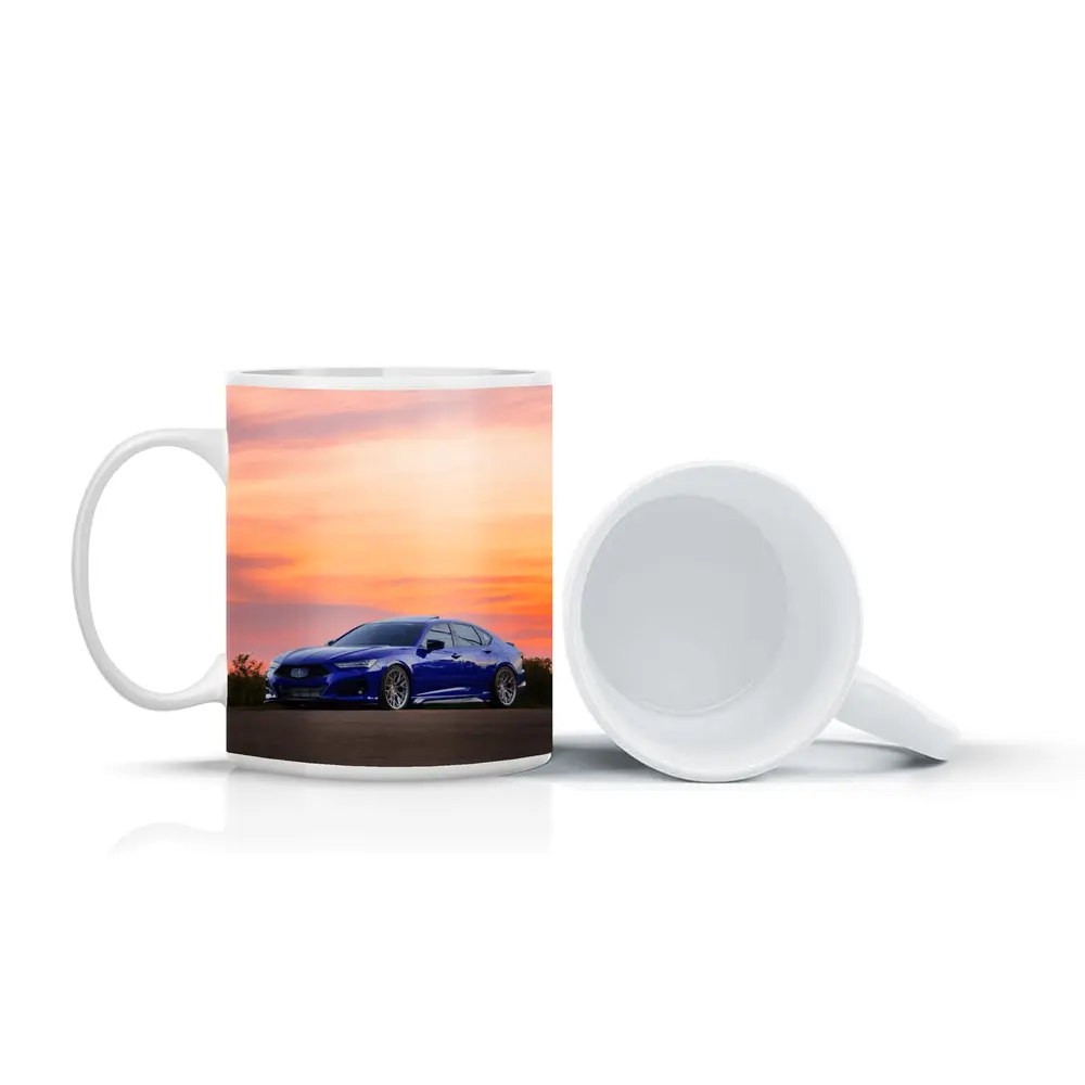 Acura TLX Blue Sedan Sunset Sky – Mugs