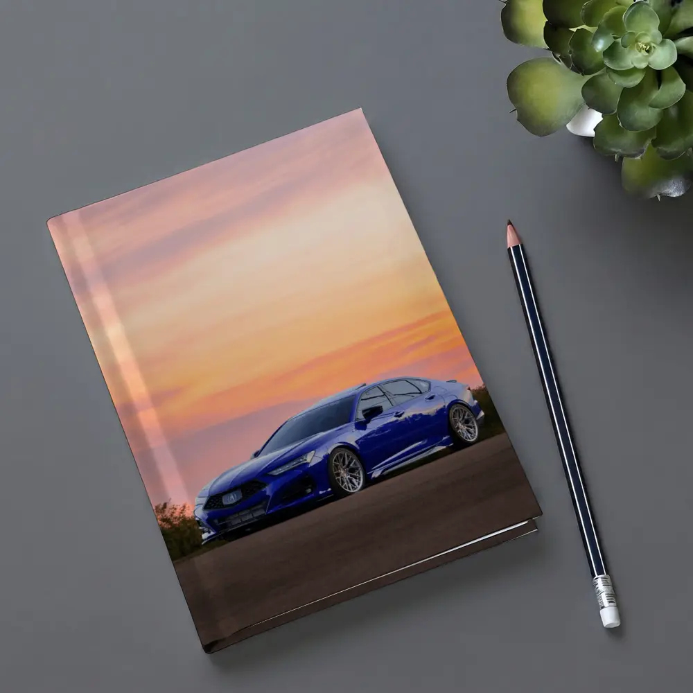Acura TLX Blue Sedan Sunset Sky – Notebooks