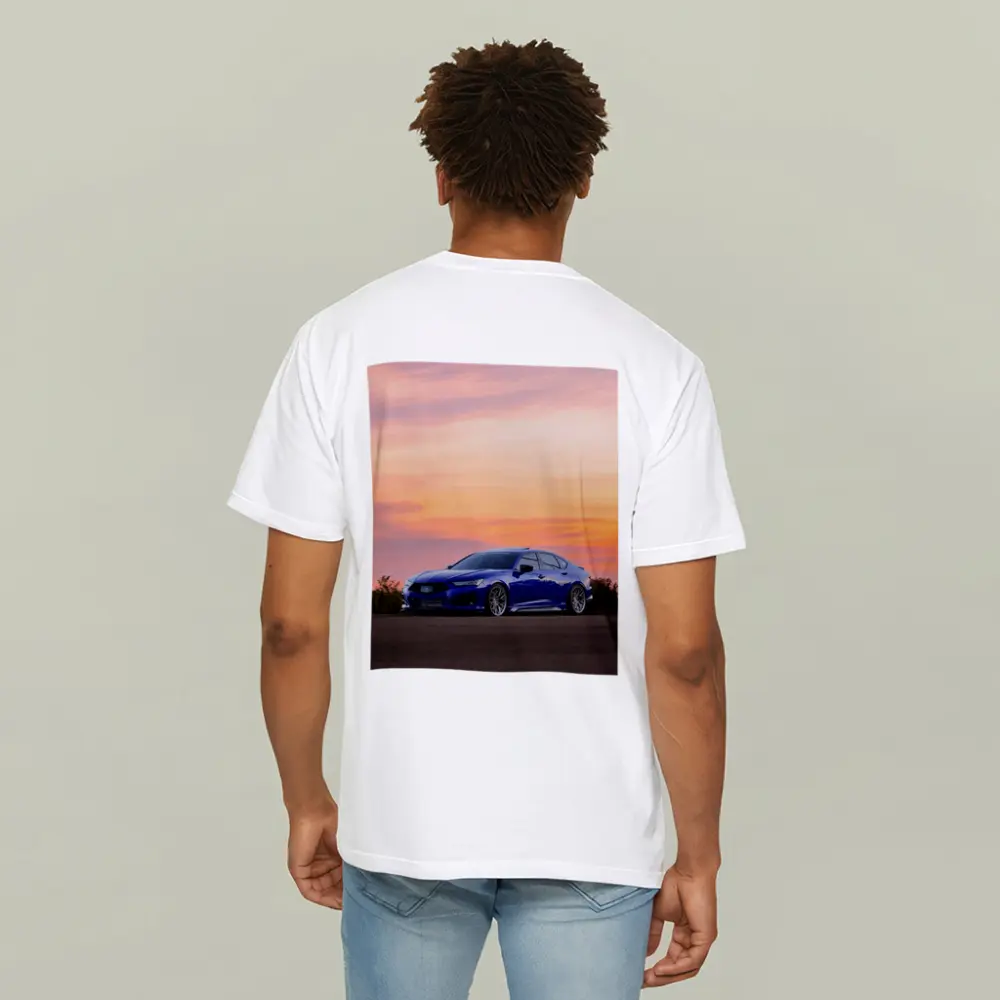 Acura TLX Blue Sedan Sunset Sky – T-Shirts