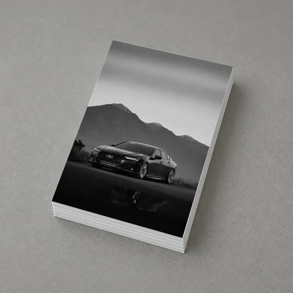 Acura TLX Black Sedan Mountain Dusk – Postcards