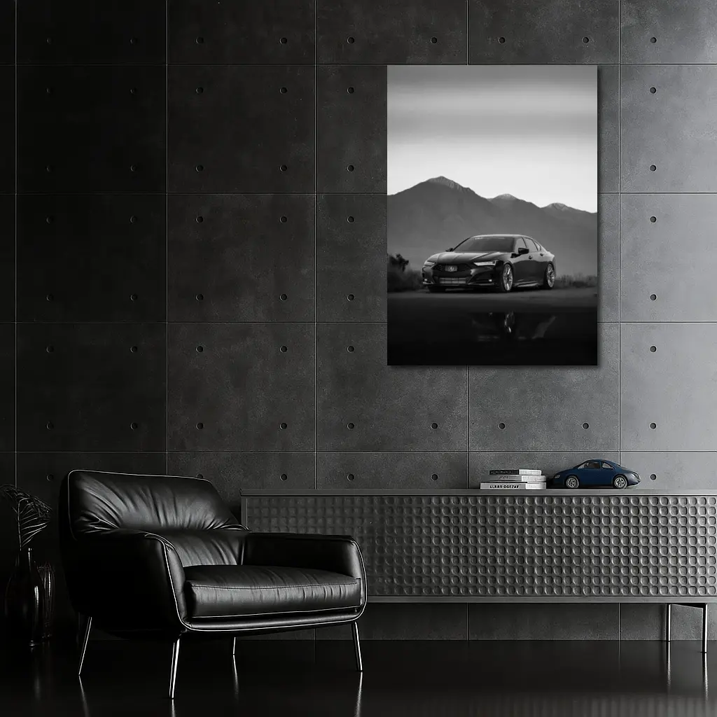 Acura TLX Black Sedan Mountain Dusk – Wall Art