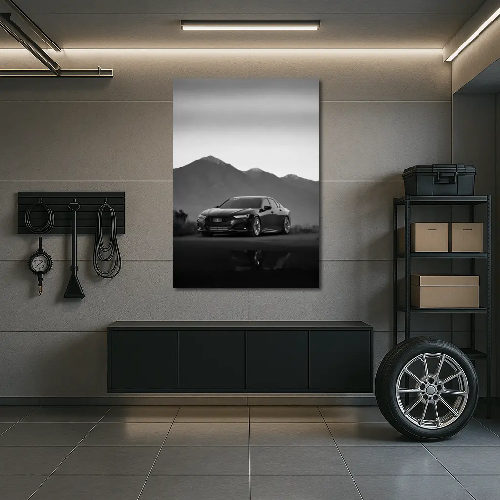 Acura TLX Black Sedan Mountain Dusk – Wall Art