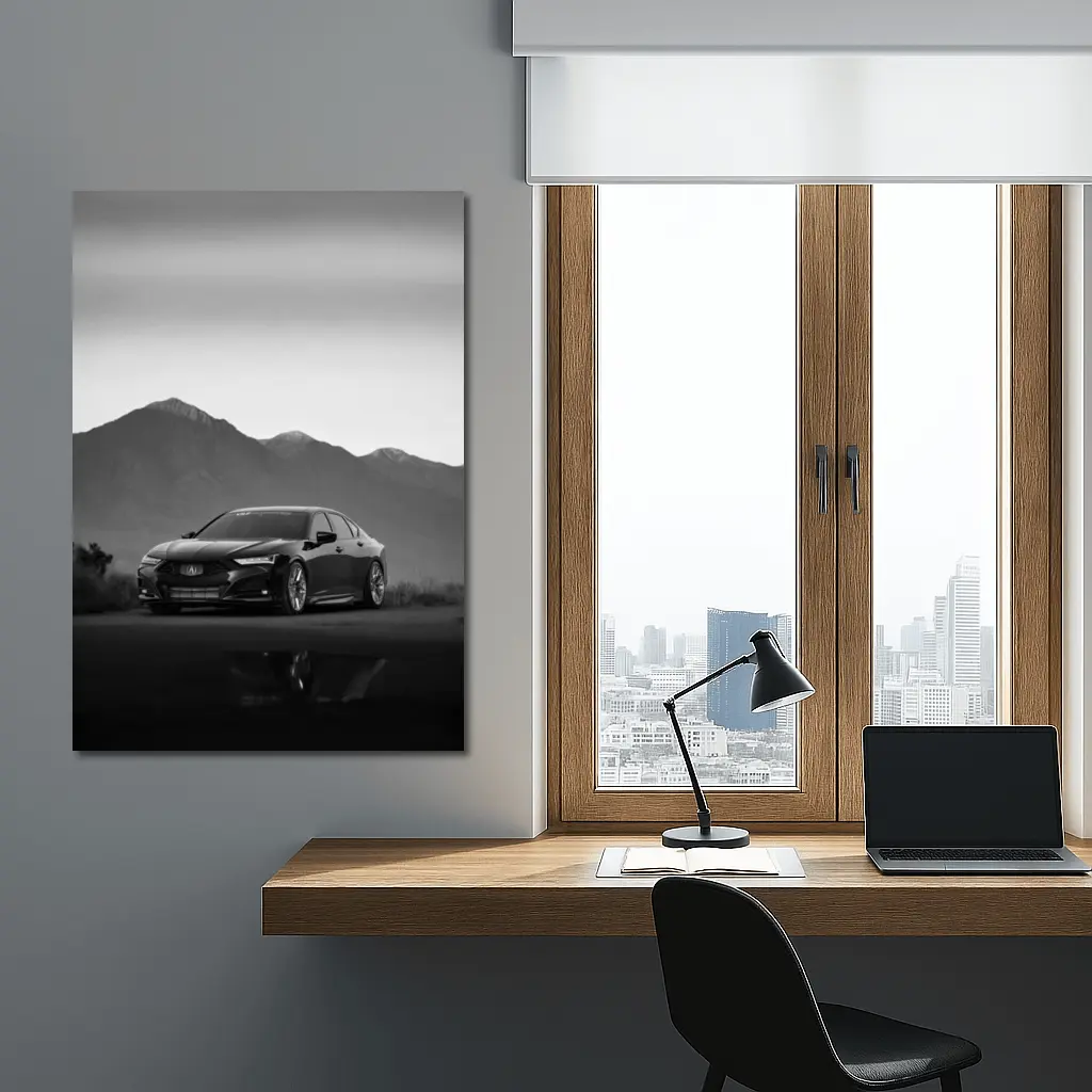 Acura TLX Black Sedan Mountain Dusk – Wall Art