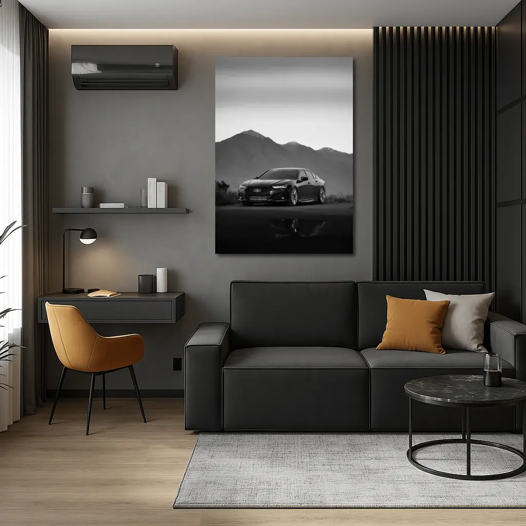 Acura TLX Black Sedan Mountain Dusk – Wall Art