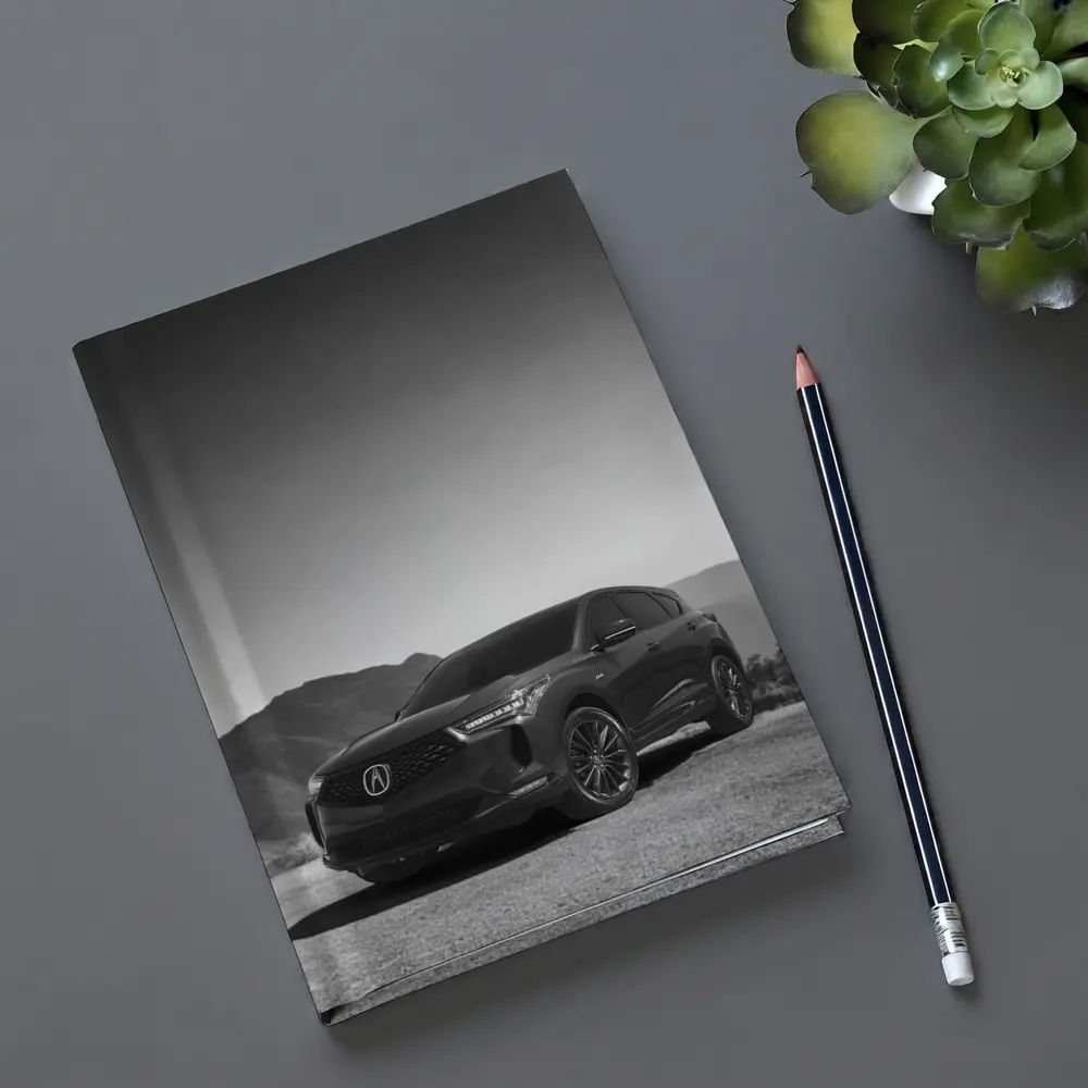 Acura MDX Black White Mountain Desert Scene – Notebooks