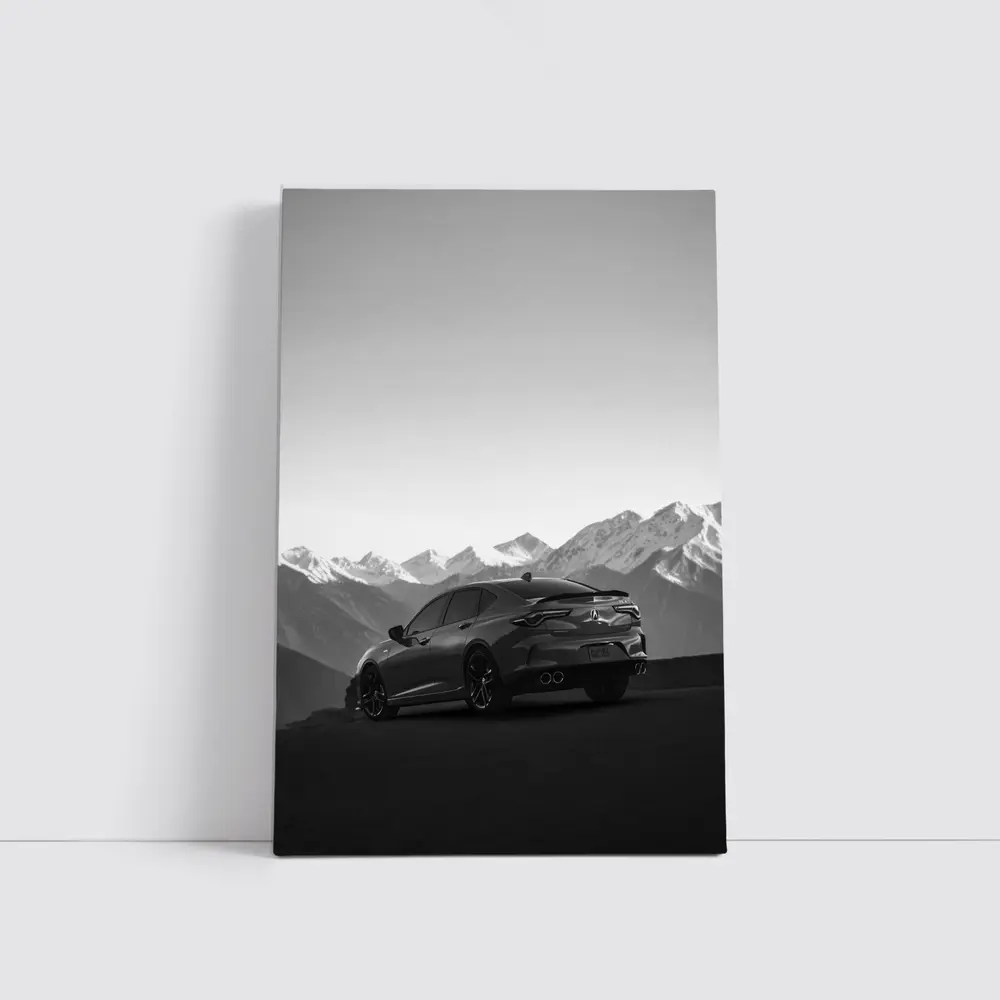 Acura TLX Black White Mountain Range – Wall Art