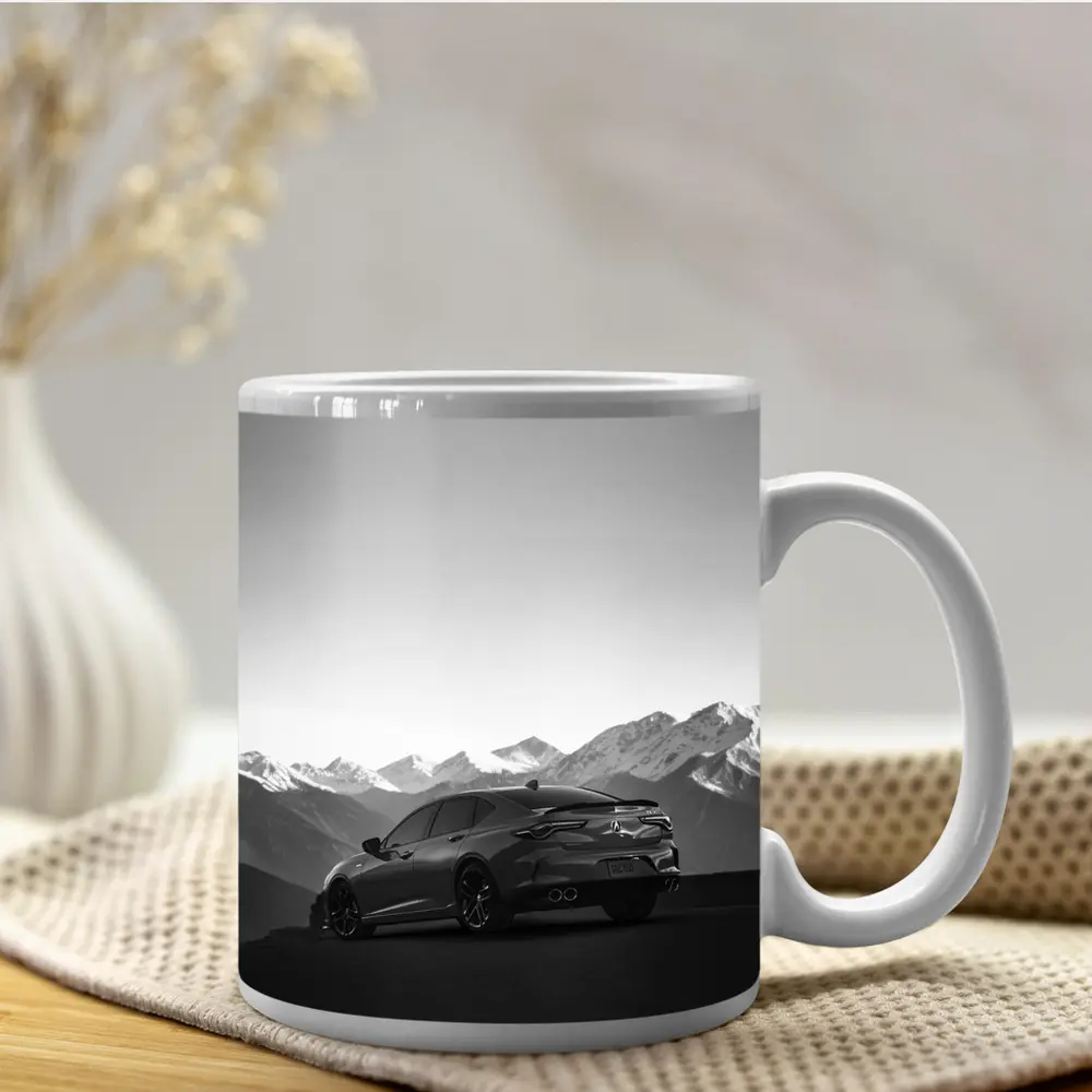 Acura TLX Black White Mountain Range – Mugs