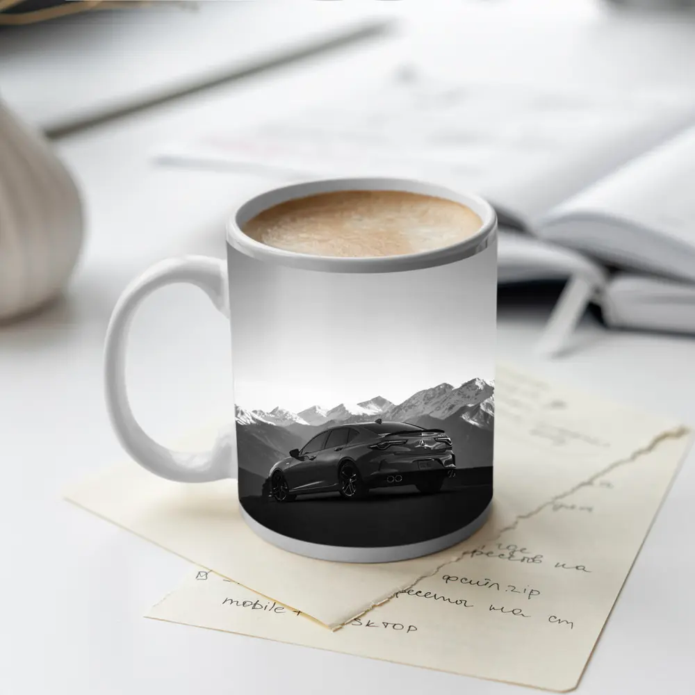 Acura TLX Black White Mountain Range – Mugs