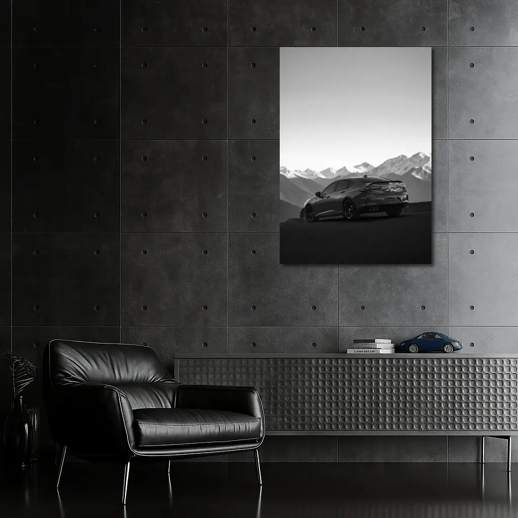 Acura TLX Black White Mountain Range – Wall Art