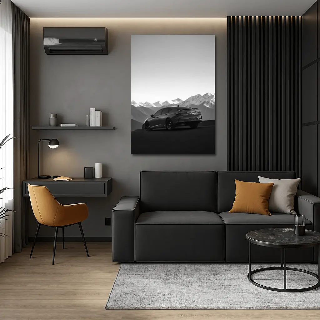 Acura TLX Black White Mountain Range – Wall Art