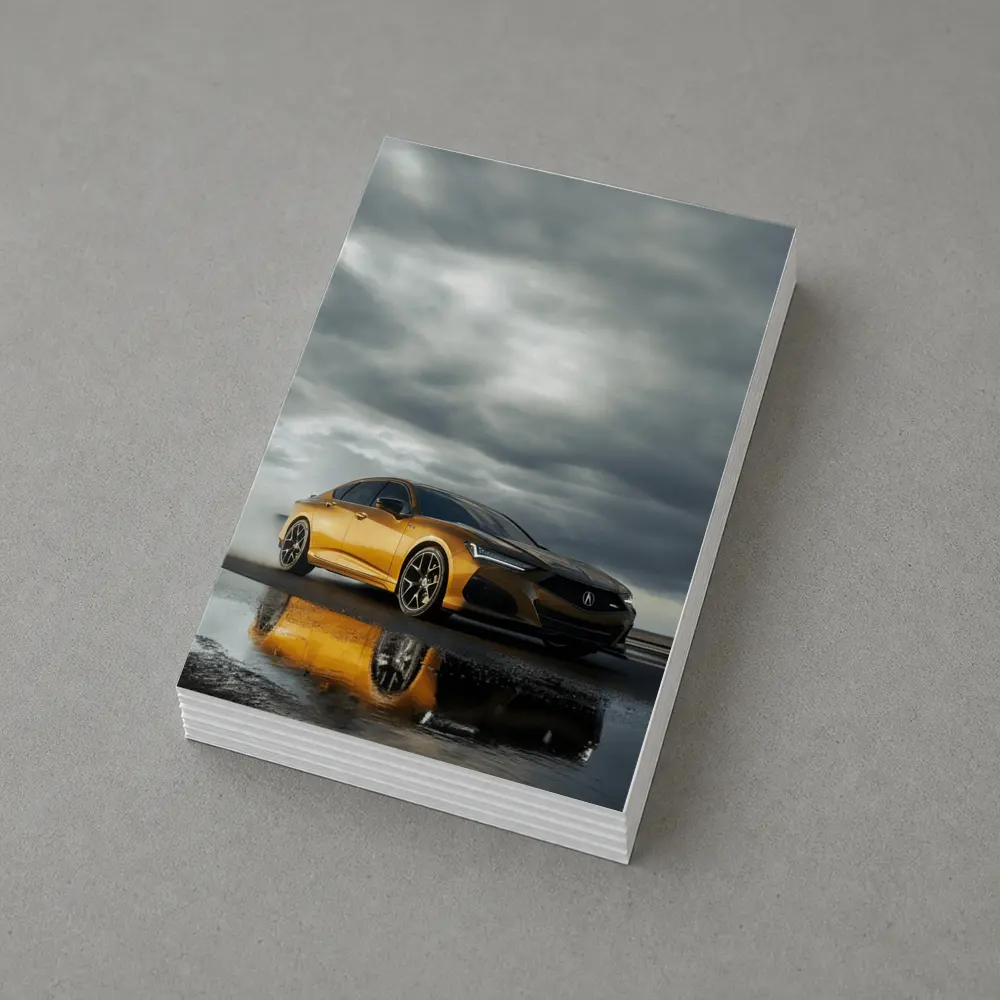 Acura TLX Gold Sedan Stormy Sky – Postcards
