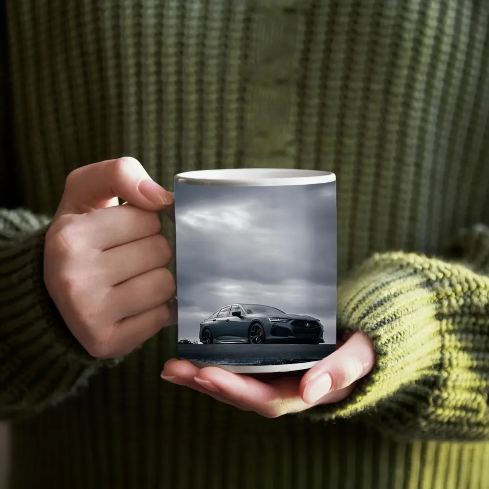 Acura TLX Matte Gray Cloudy Sky Reflection – Mugs